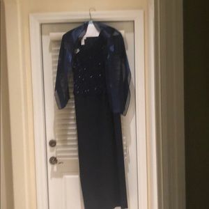Evening gown with shawl